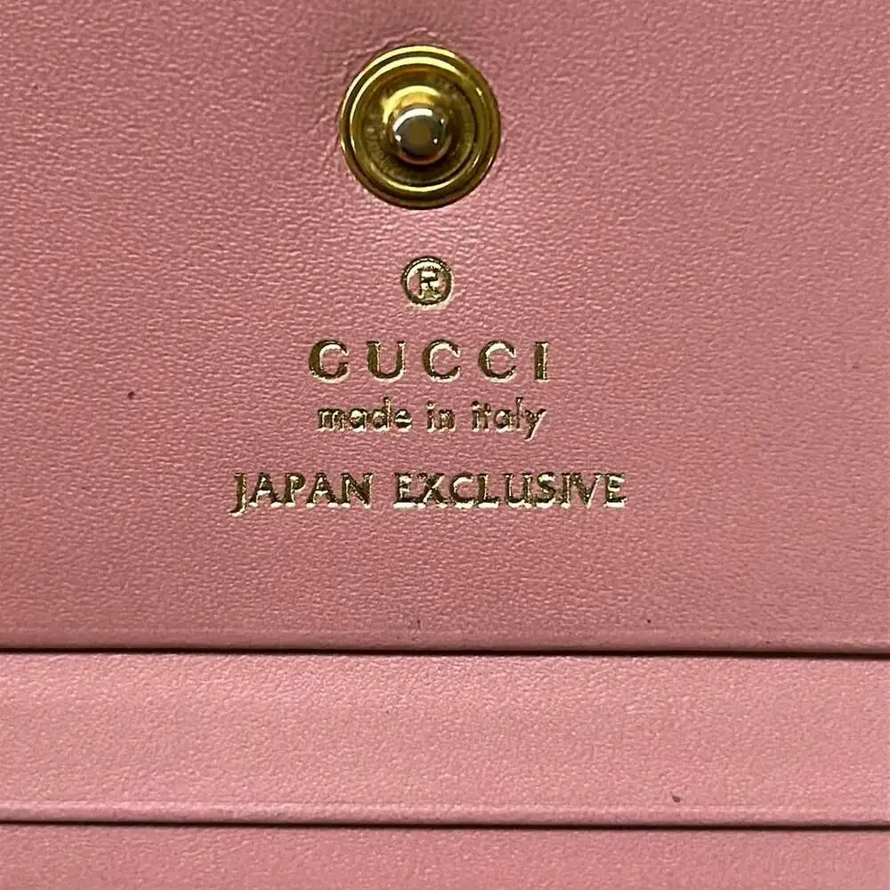 Gucci Cherry Bifold Wallet 476050 Pink Red Multi